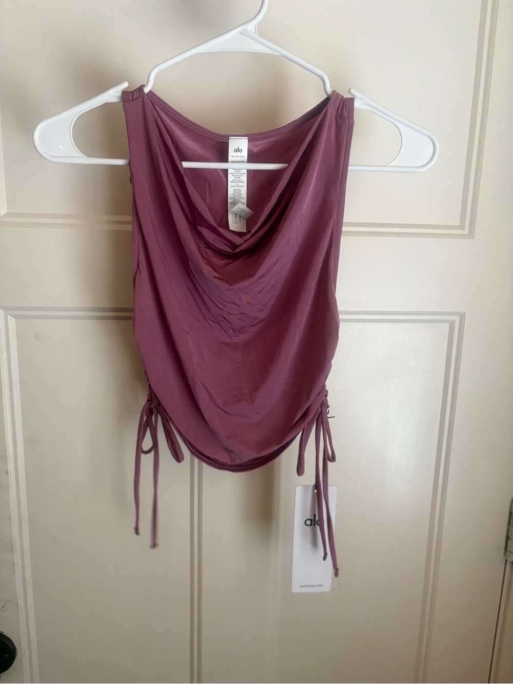 ALO Yoga Draped Cowl Camisole in Mauve Pink